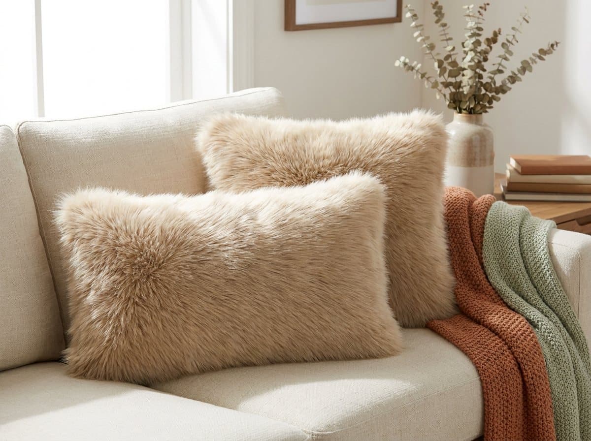 Faux-Fur Lumbar Pillow Covers