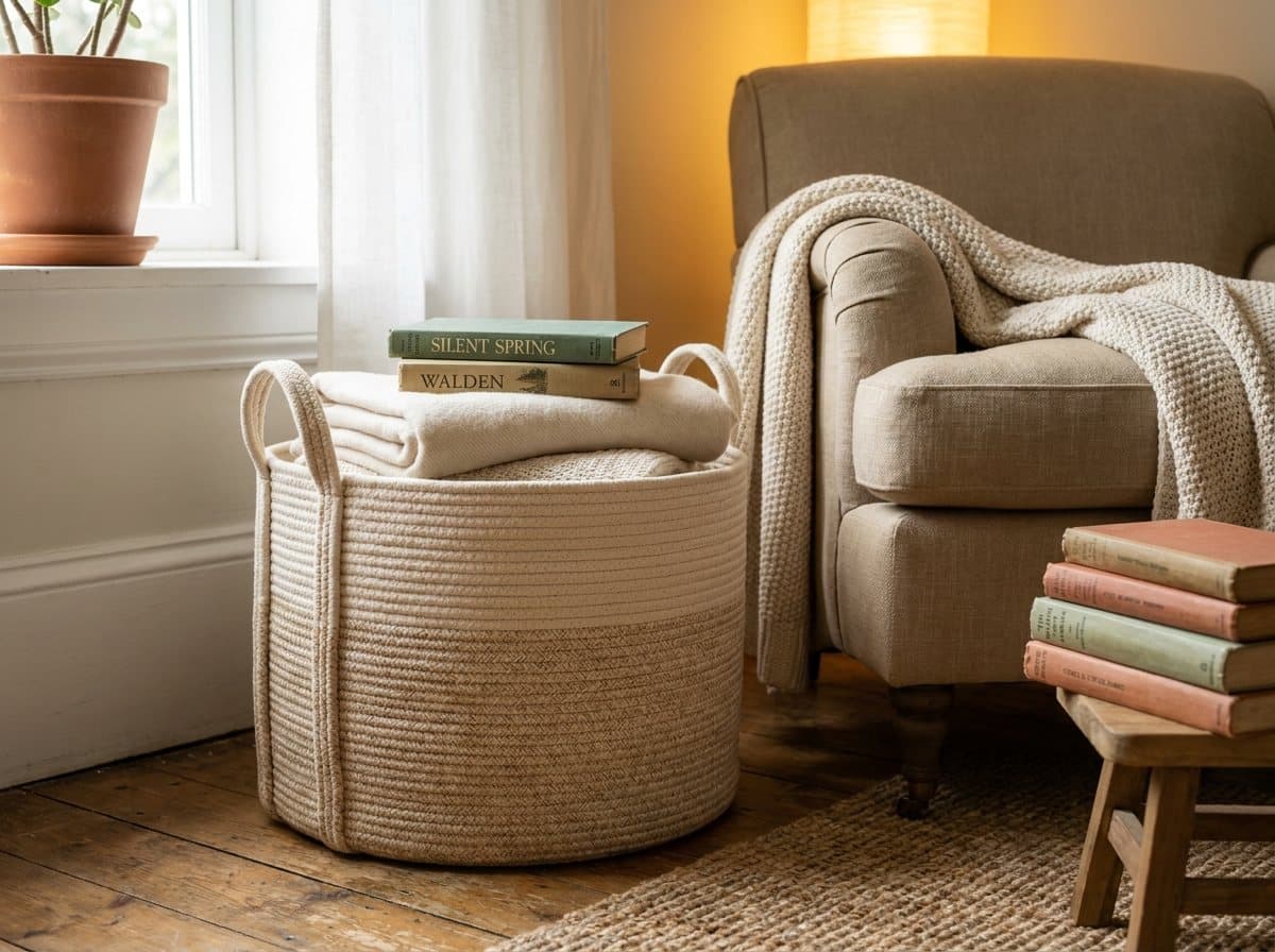 Woven Cotton-Rope Basket